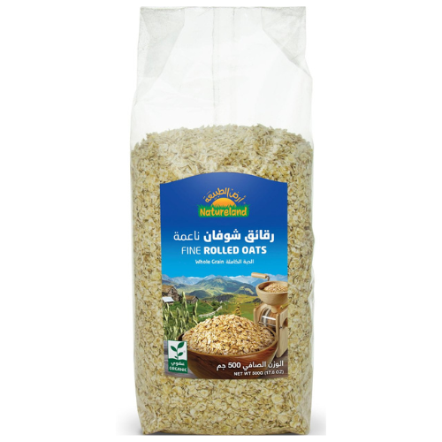 أرض الطبيعة رقائق الشوفان الناعمة 500جم